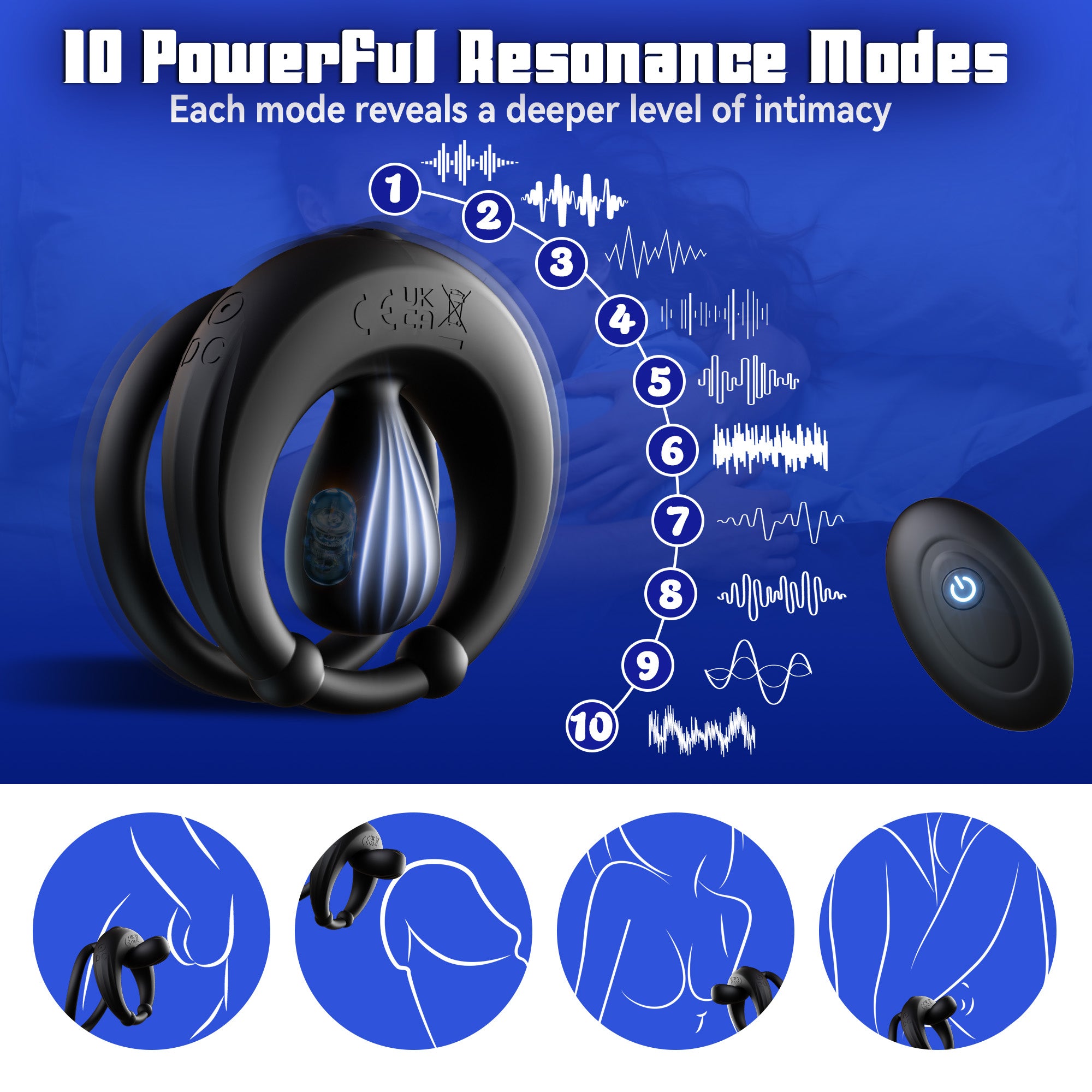 Vibrating Cock Ring Couples Sex Toys - Dual Penis Ring Vibrator