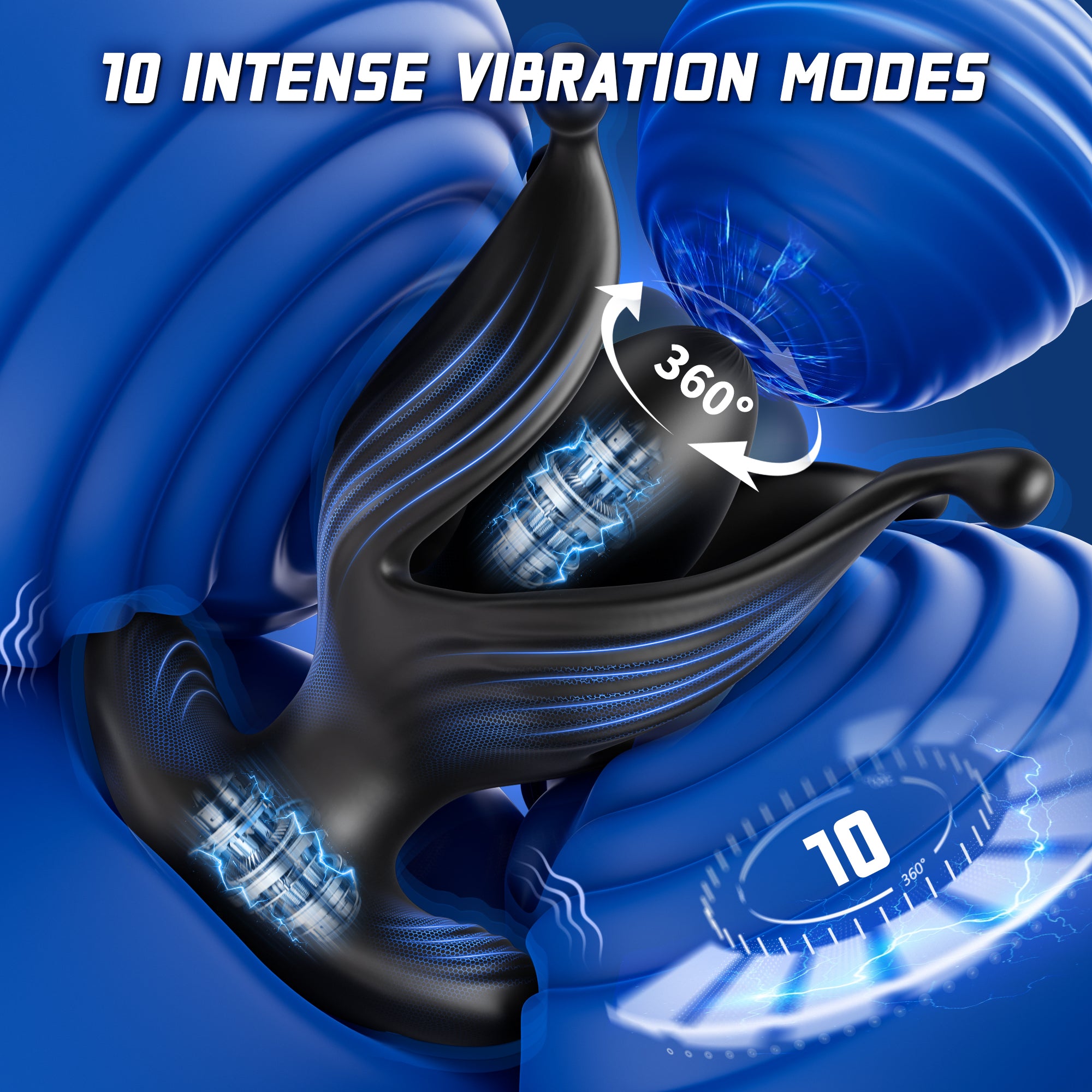 Vibrating Butt Plug,10 Vibrating & Rotating Modes, Beginner-Friendly Anal Plug