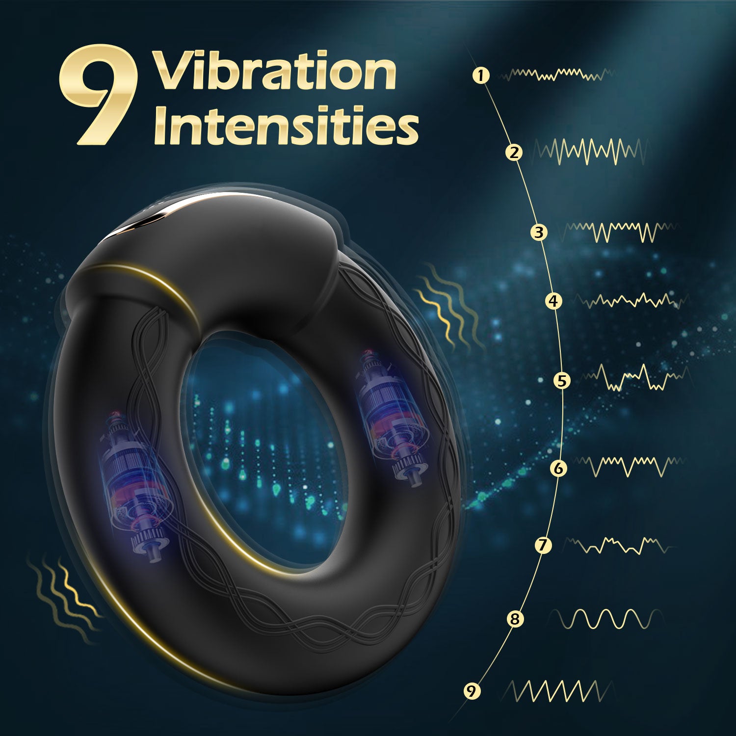 Vibrating Cock Ring - Vibrations & Heating Function