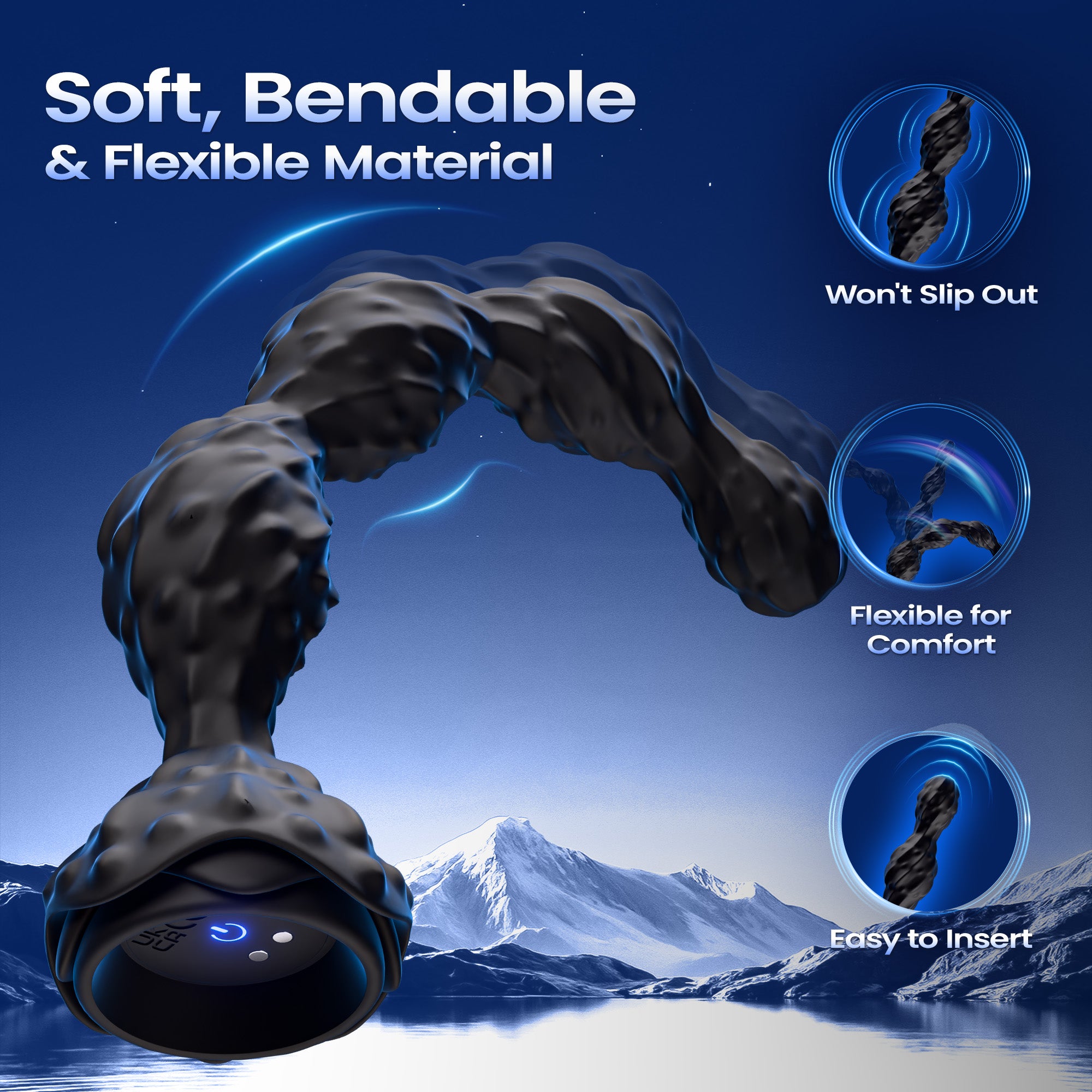 Anal Beads Vibrating Butt Plug-7 Vibrating Modes