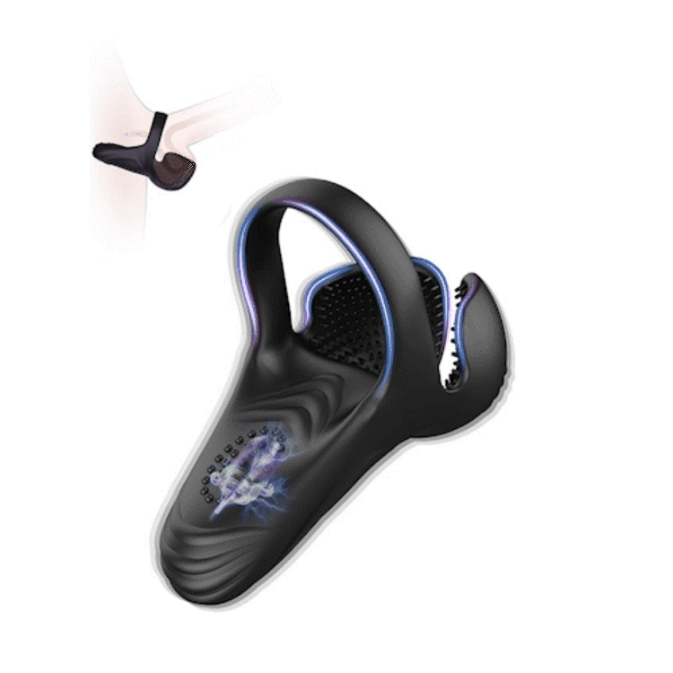 Vibrating Cock Ring for Penis, Balls & Perineum Stimulation